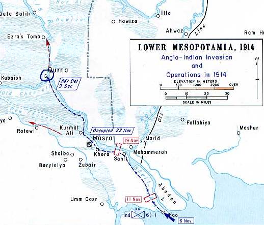 British capture of Basra during WWI secured strategic port for oil resources and military operations.