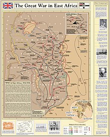 British and South African forces campaign against German forces in East Africa during World War I.