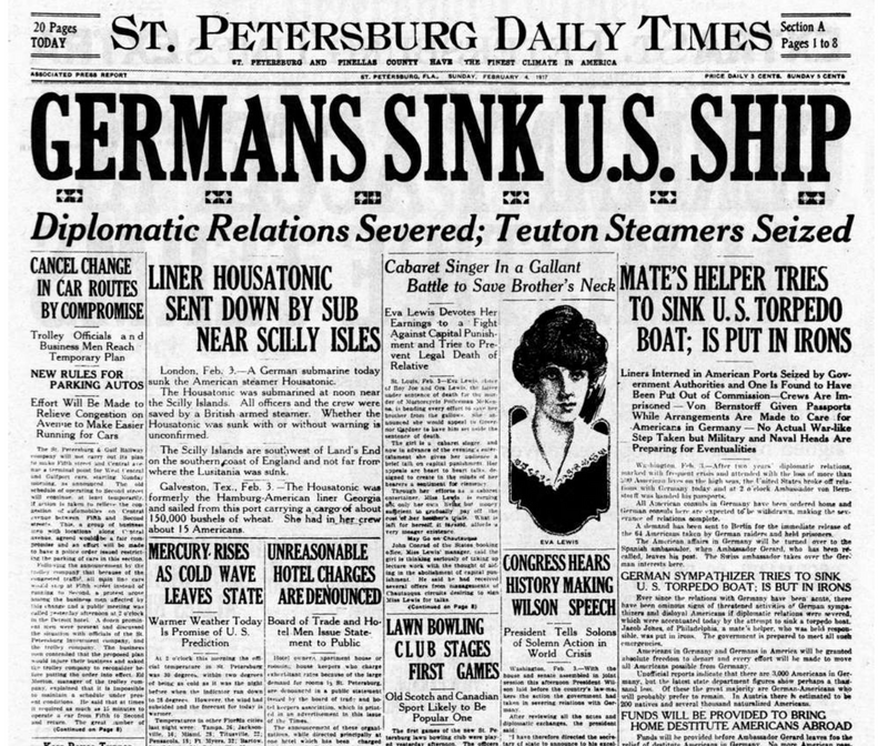 US Responds to German Aggression in WWI: Tensions, Unrestricted Submarine Warfare, Diplomatic Rift