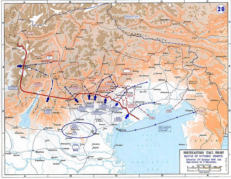 Italian Front Stalemate: Defensive Posture and Reinforcements on the Piave River.