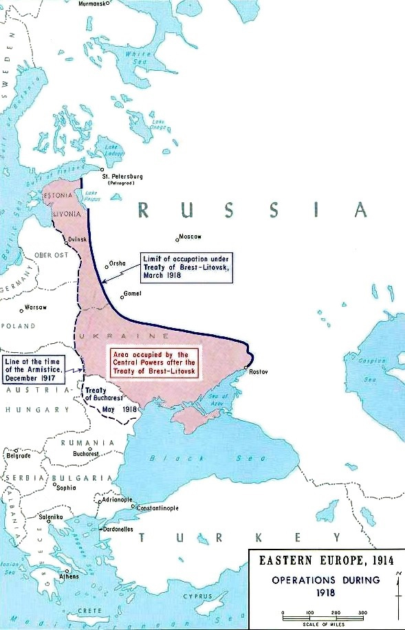 German Operation Faustschlag: Swift advance and territorial gains in Soviet Russia during World War I.