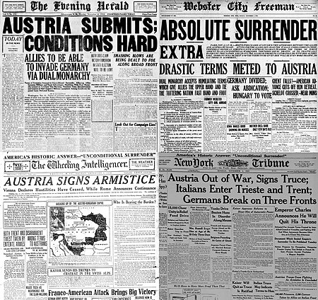 Armistice of Villa Giusti: Halting Austro-Hungarian defeat in World War I