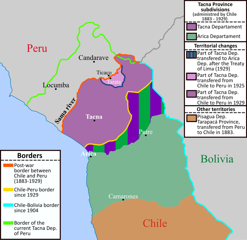 Treaty of Lima signed between Peru and Chile