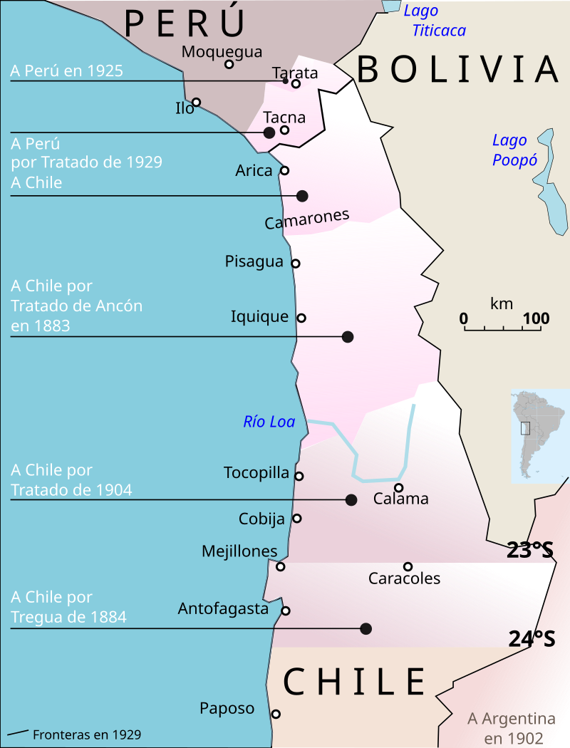 Loss of Coastal Territories by Treaty of Valparaiso