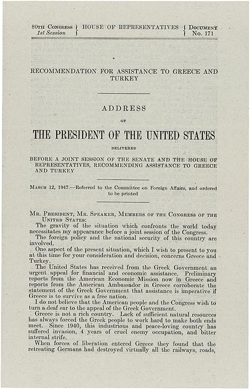 US Counters Communism in Greece