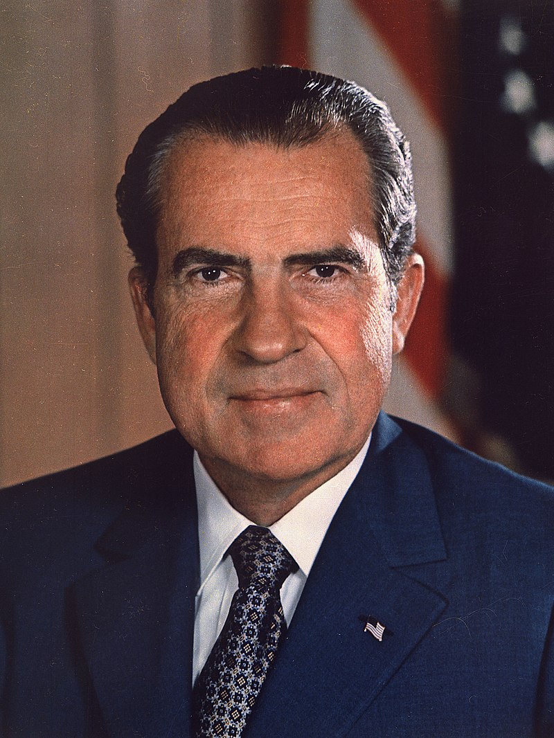 Richard Nixon, 37th President of the United States.