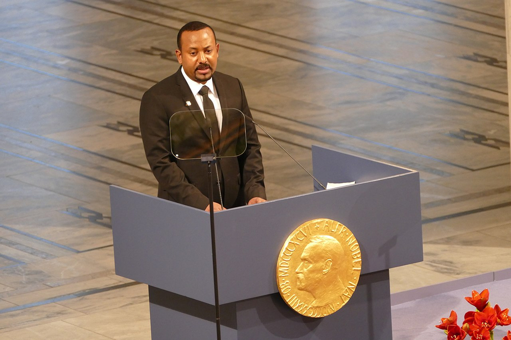 Prime Minister Abiy Ahmed wins Nobel Prize for peace efforts and diplomacy.