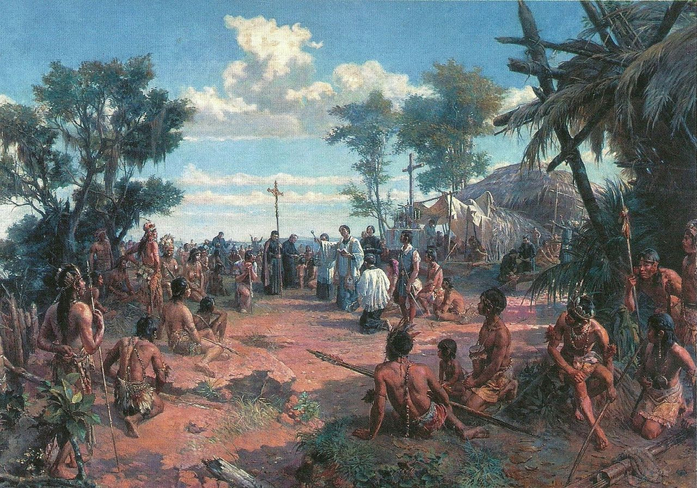 Establishment of São Paulo by Missionaries Anchieta and Nóbrega