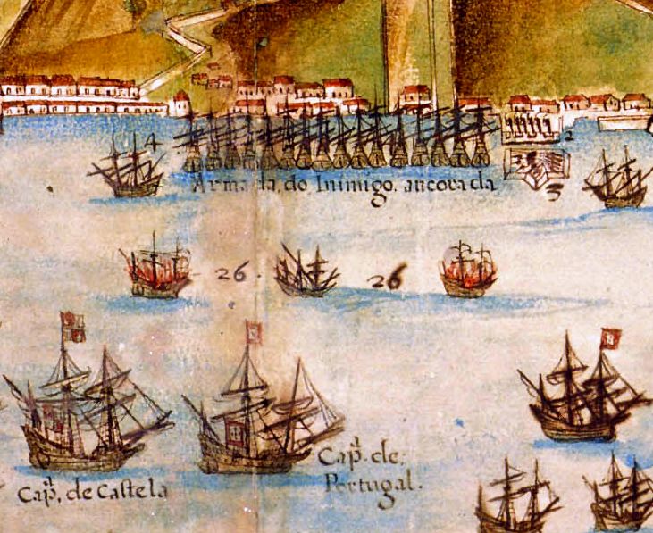 Portuguese recapture Salvador with Spanish help: 52 ships, 12,500 men.