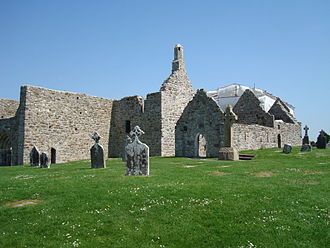 Saint Ciarán founds Clonmacnoise monastery, contributing to Irish Christian history and religious development.