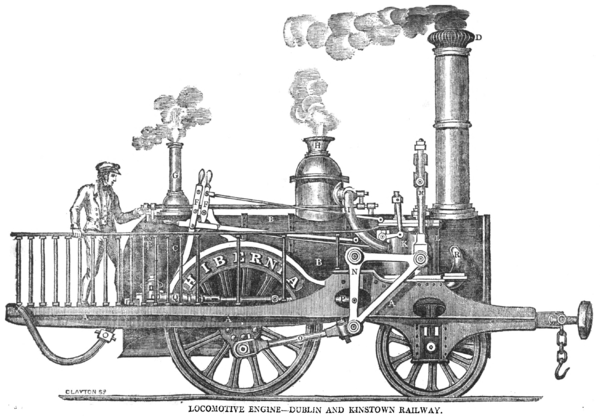 Inauguration of Ireland's first railway line connecting Dublin and Kingstown for transportation convenience.