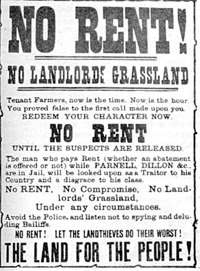 Agrarian agitation and violence as tenant farmers demand fair rents and land reform.
