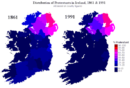 Catholics and Protestants in Ireland campaign for different political outcomes.