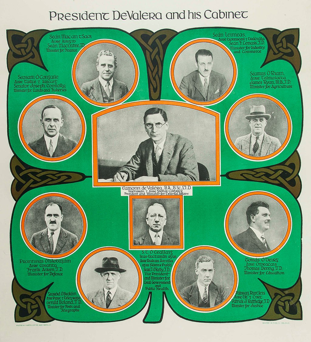 Formation of Fianna Fáil by Éamon de Valera for political influence and leadership vision.