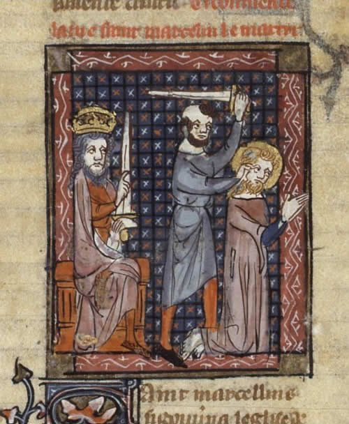Saint Marcellinus writes Church chronicle during his tenure as Carthage bishop for posterity.