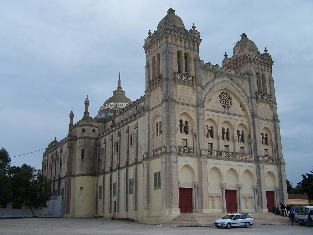 The construction of the Cathedral of St. Louis in Carthage's historical significance.