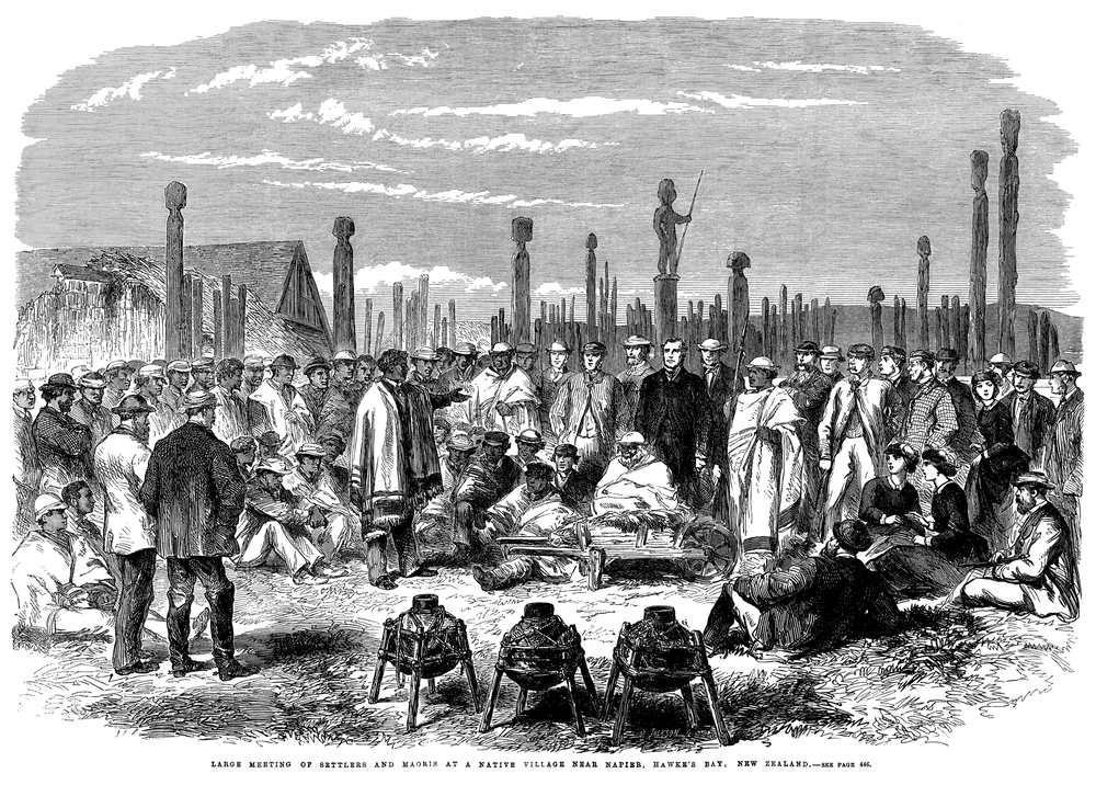 Land-confiscation through New Zealand Settlements Act.