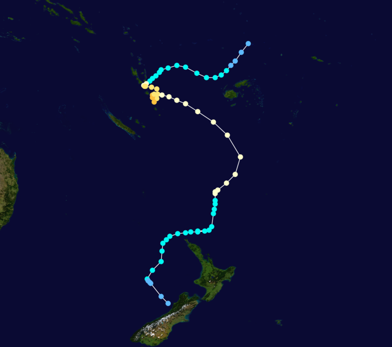 Severe impact of Cyclone Bola on northern North Island.