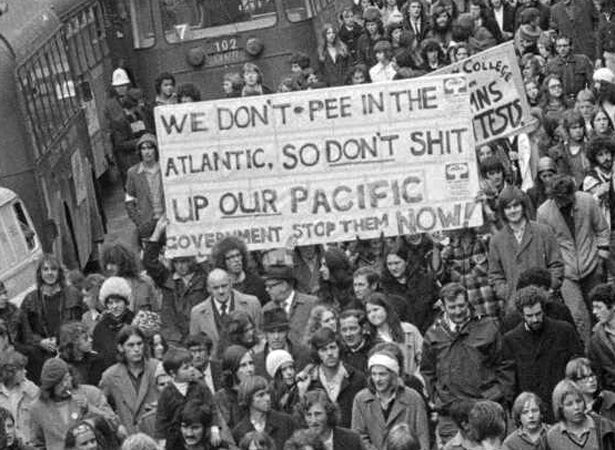 Naval Frigate Protest Against French Nuclear Testing
