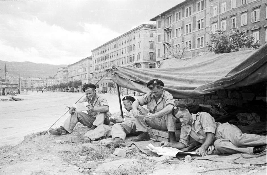 Troops participate in Italy invasion.