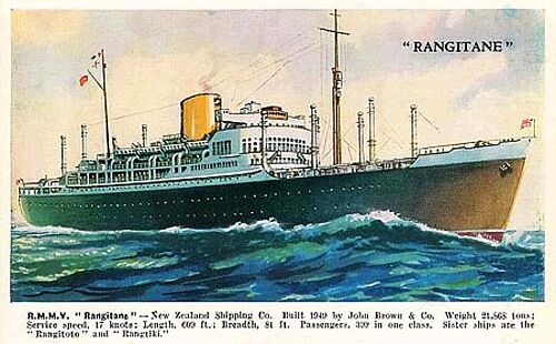 Rangitane ship sunk by German raiders near East Cape