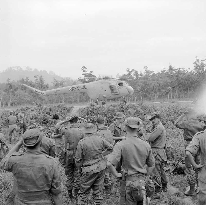 Troops deployed to Malaya for military presence and support.