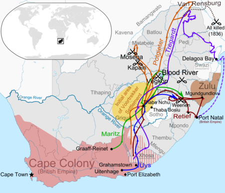 The Great Boer Trek and Interactions with Indigenous Peoples
