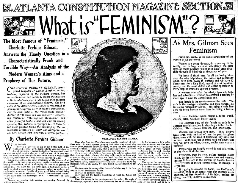 Publication of Herland by Charlotte Perkins Gilman
