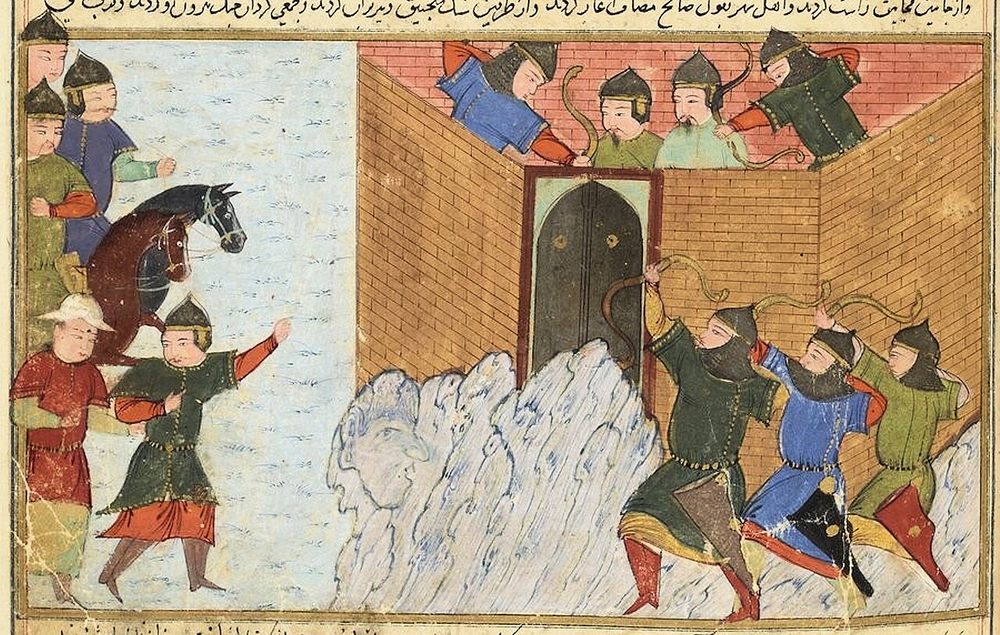 Crusader forces assault city held by opposing army, leading to prolonged conflict and devastation.