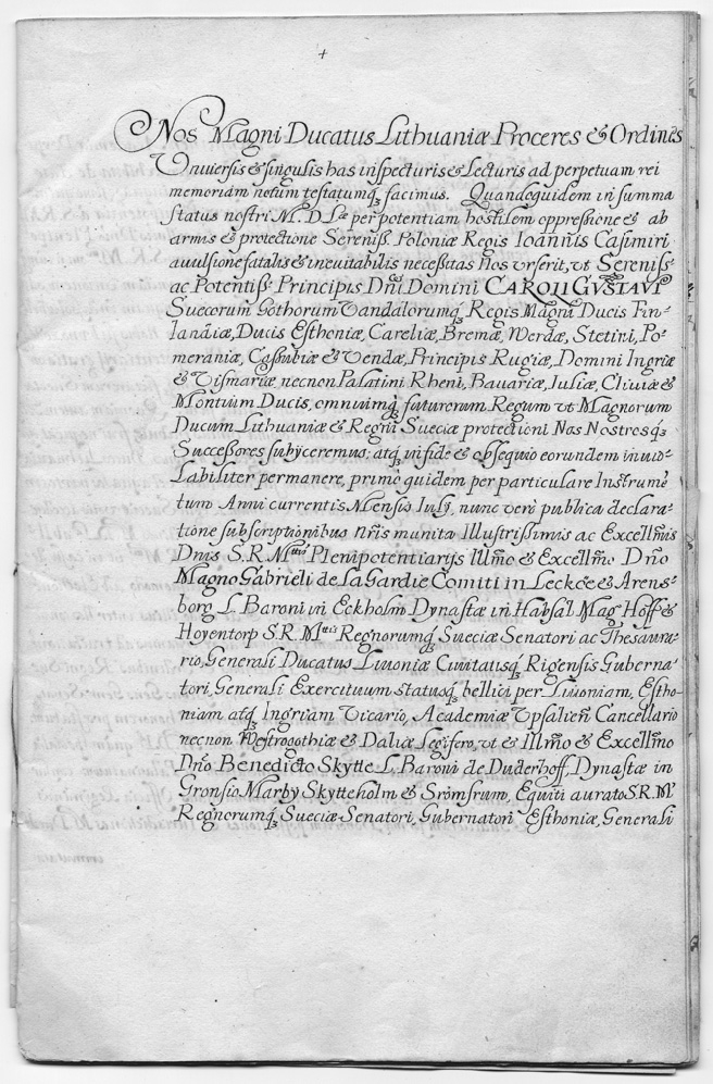 Nobles unite against centralizing policies forming the Union of Kėdainiai against Grand Duke.