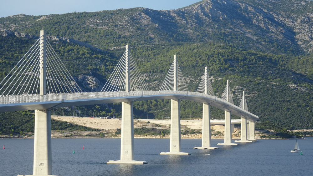 Completion of Pelješac Bridge connecting Dubrovnik with mainland Croatia.
