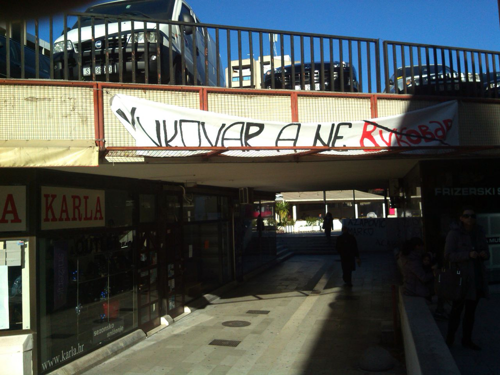 Protests in Vukovar against the use of Cyrillic script escalate tensions in the region.