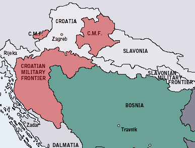 Establishment of a military zone to defend against Ottoman invasions during the Habsburg rule.