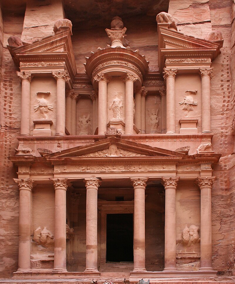 Petra's rise as Nabatean capital capturing ancient history and architectural wonder in the desert.