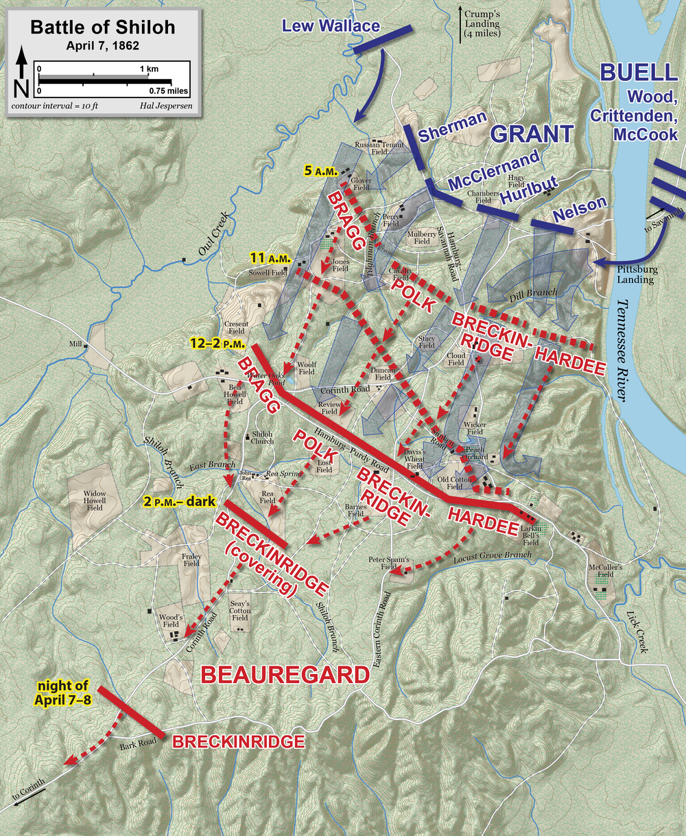 Confederate Surprise Attack at Shiloh Battle