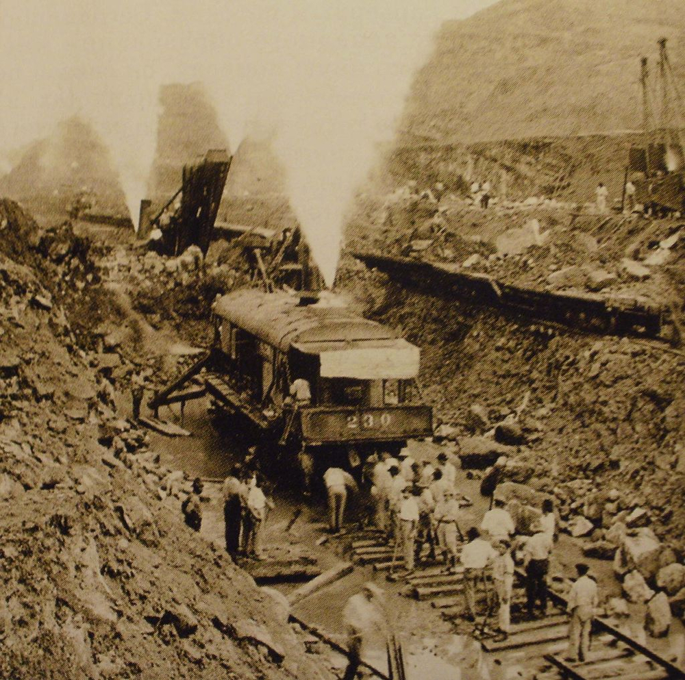 Completion of Panama Railway Links Caribbean and Pacific Oceans