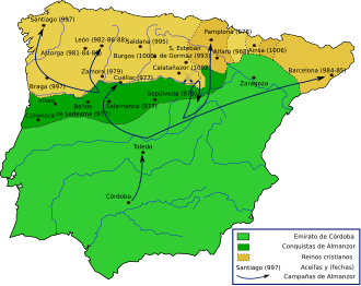 Córdoba defeated the forces of García of the Good Laws and García Gómez in Battle of Cervera.
