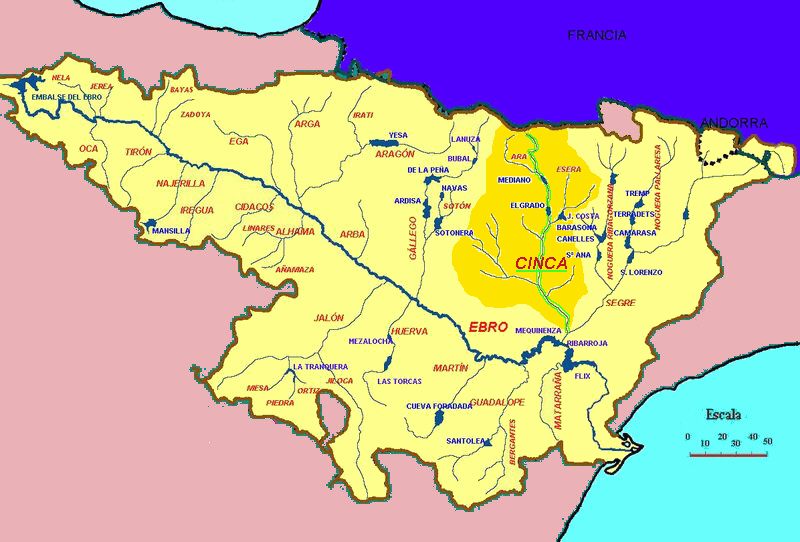A battle between two armies near the Cinca river valley.