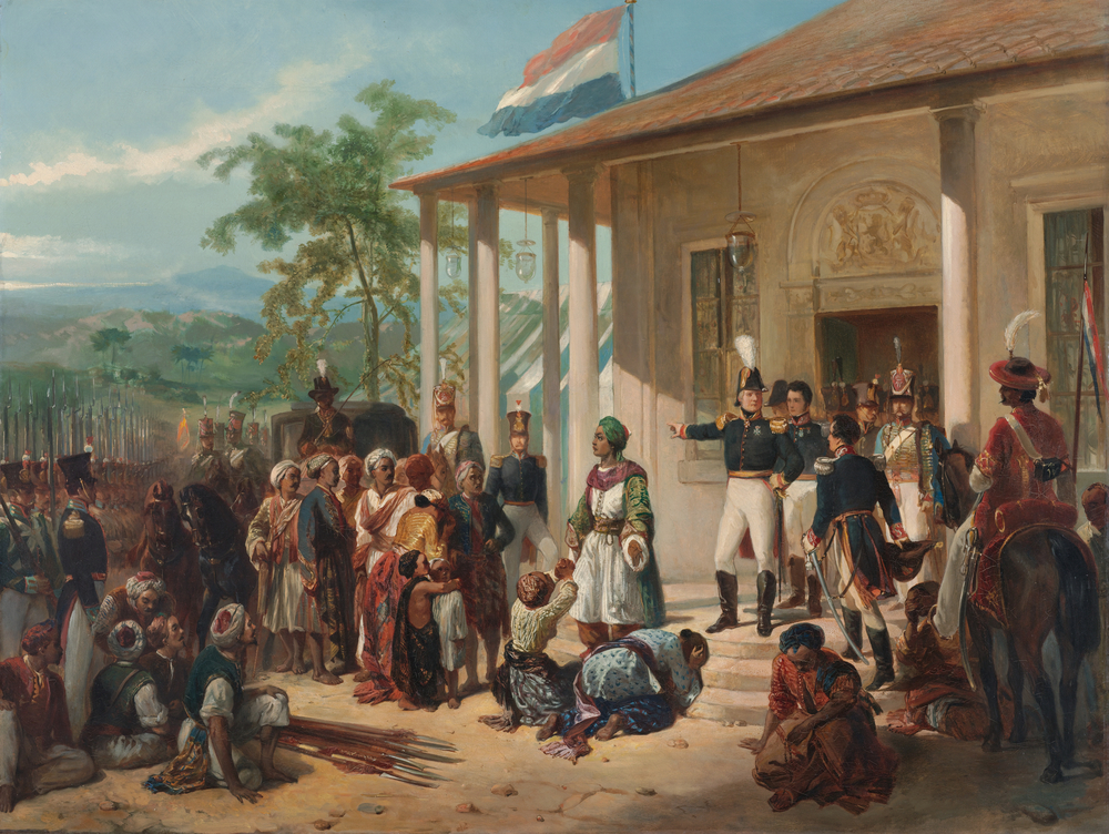 End of Java War: Prince Diponegoro captured, Javanese resistance to Dutch rule wanes.
