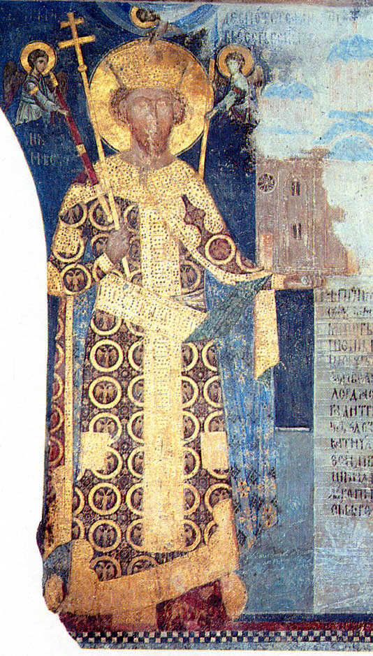 Stefan Lazarević asserts independence as despot from Byzantines in 1402.