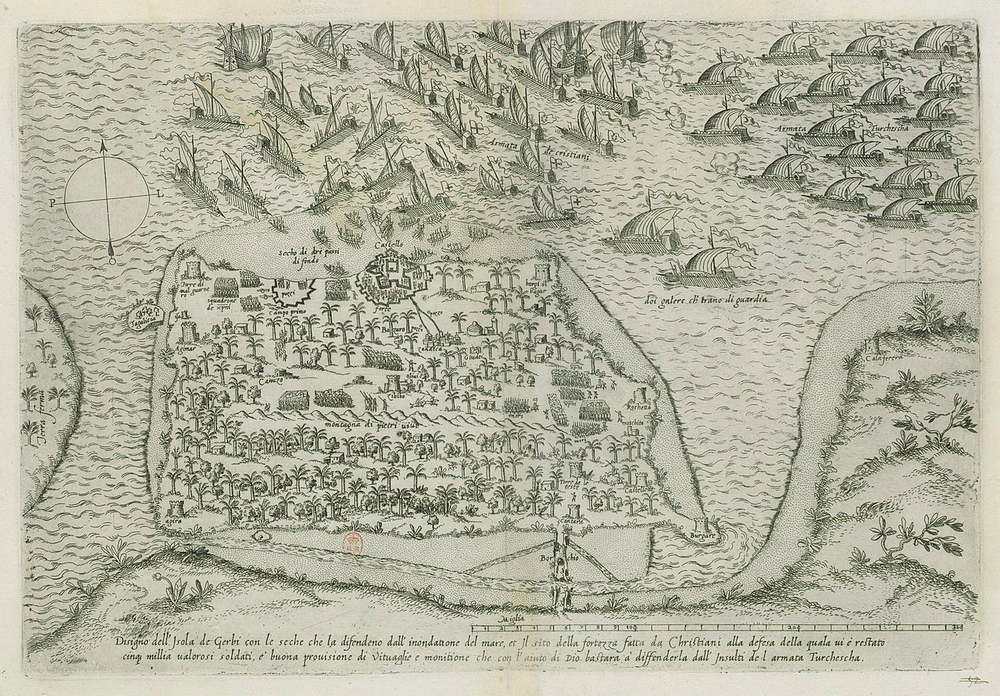 Conflict between Ottoman Empire and Holy League in Battle of Djerba.