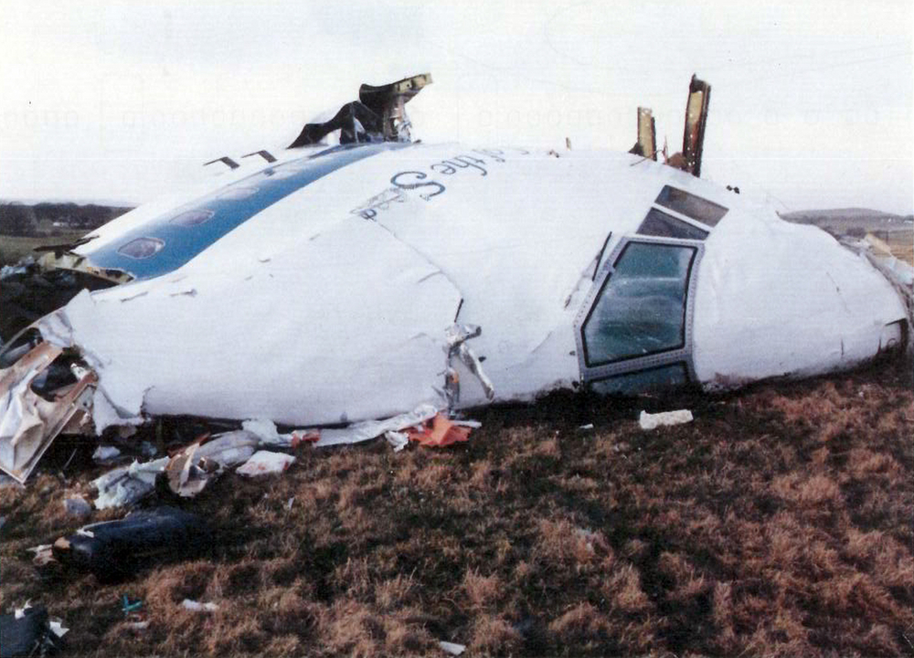 Terrorist attack on Pan Am Flight 103.