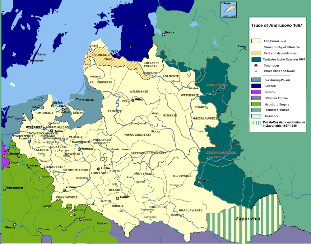 Truce of Andrusovo: End of Thirteen Years' War and Russian gains confirmed