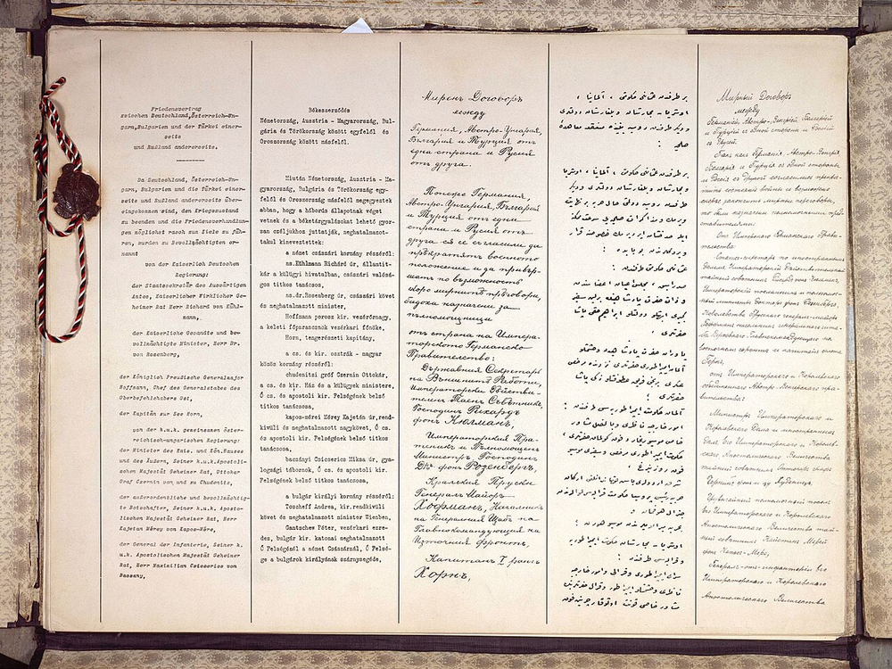 Treaty of Brest-Litovsk ends WWI role