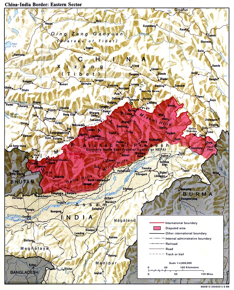 The Sino-Indian War between China and India stemmed around Himalayas.