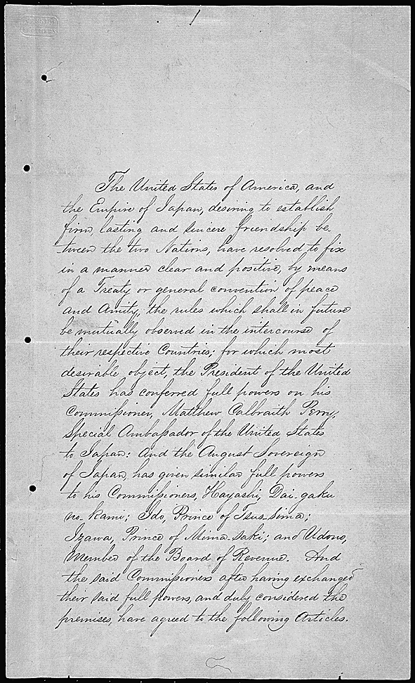 Treaty: Convention of Kanagawa Signed