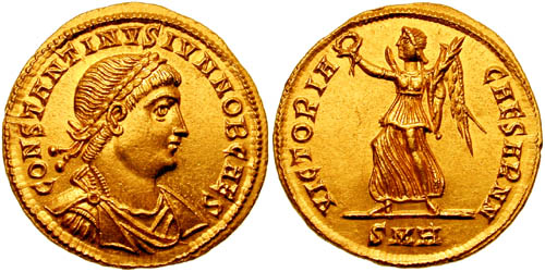 Elevation of Constantius' Grandchildren to the rank of Caesar