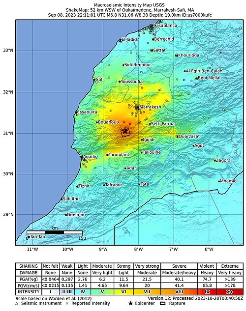 Magnitude 6.8 Al Haouz earthquake strikes, killing nearly 3,000 people