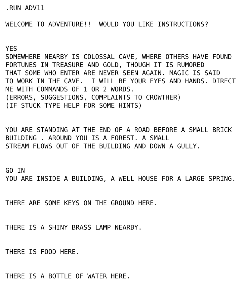 Creation of Colossal Cave Adventure
