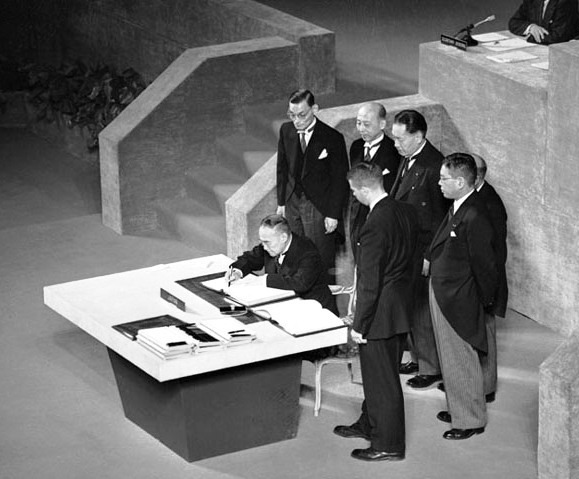 Peace Treaty Signed with Japan.